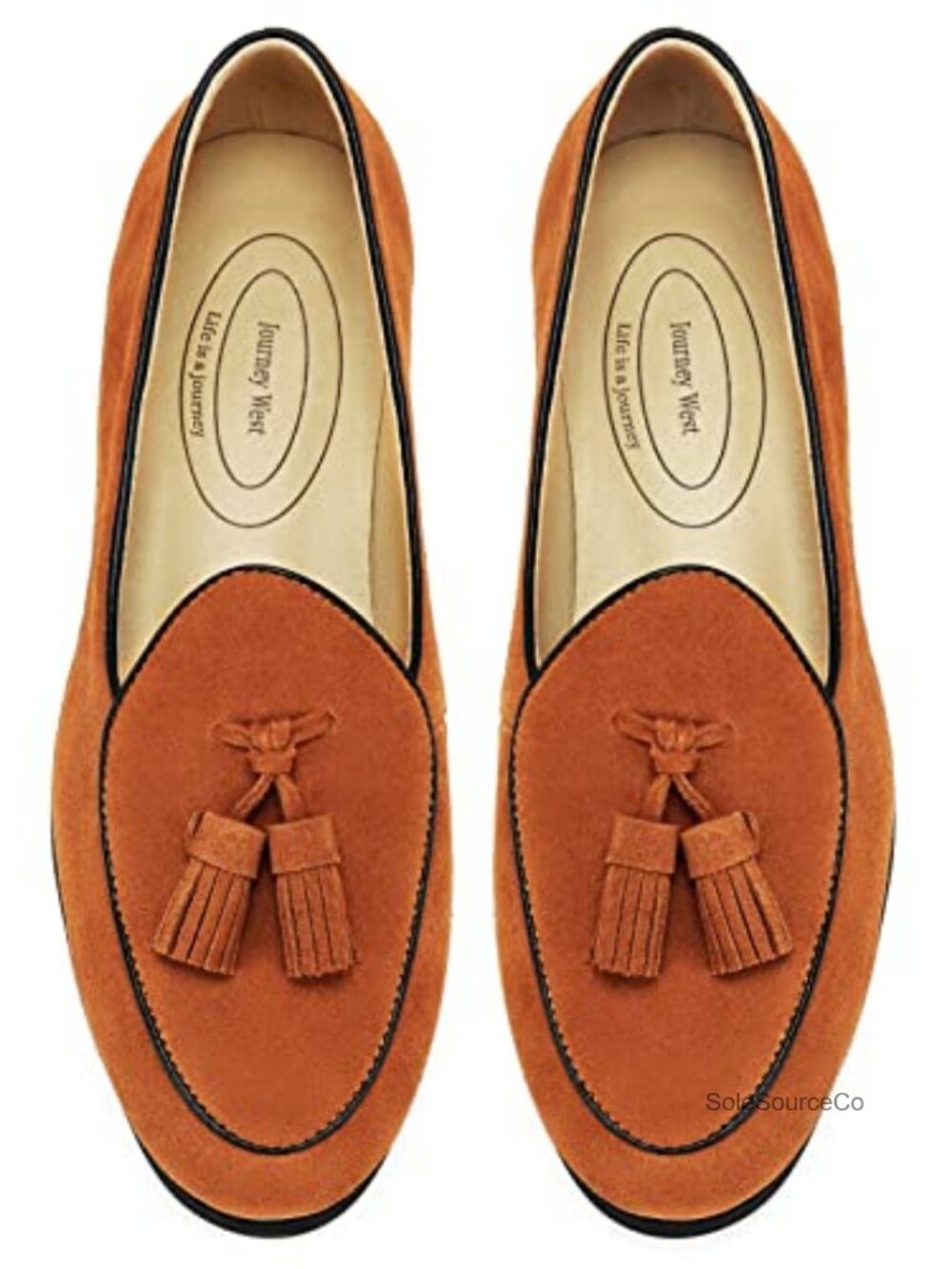 Suede Tassel Loafer Slip-on Belgian Penny Loafers for Women